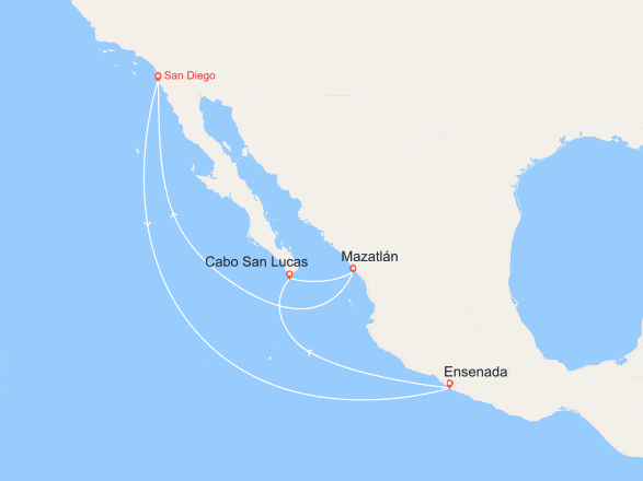 itinéraire croisière Amérique du Nord : Riviera Mexicaine 