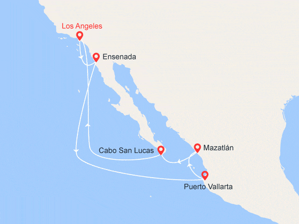 itinéraire croisière Amérique du Sud : Riviera mexicaine