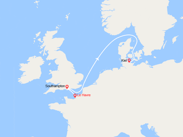 itinéraire croisière Europe du Nord : Royaume-Uni, Allemagne