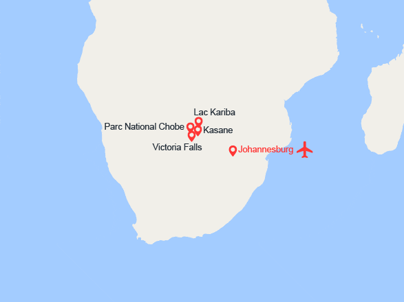 itin&eacute;raire croisi&egrave;re Chobe Zambèze : Safari-croisière au fil du Zambèze | Vols inclus (11A) 