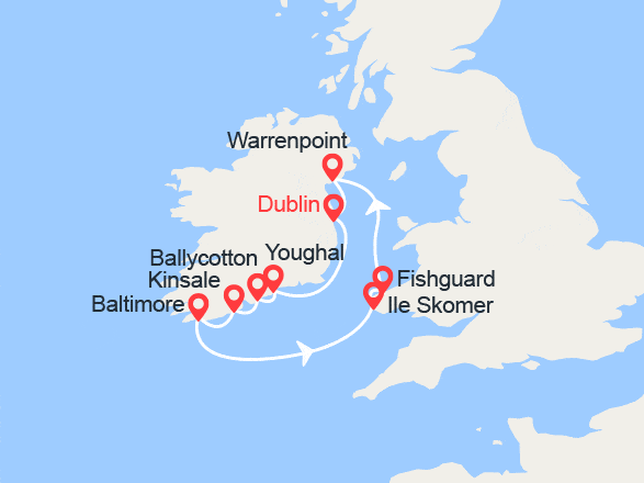 itinéraire croisière Iles Britanniques : Sanctuaires naturels et découvertes culturelles en terres celtes