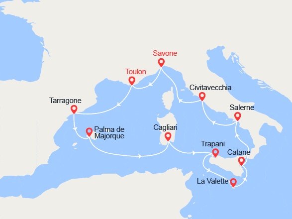 itinéraire croisière Méditerranée : Saveurs Méditerranéennes