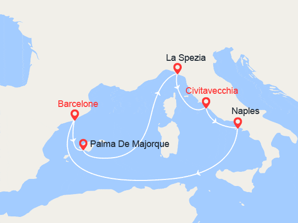 itinéraire croisière Méditerranée : Secrets de la Méditerranée