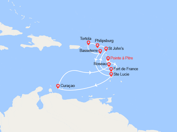 itin&eacute;raire croisi&egrave;re Caraïbes et Antilles : Secrets des Caraïbes 