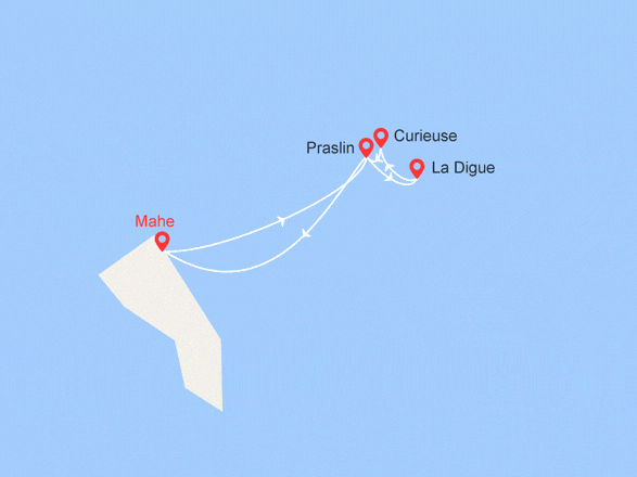 itinéraire croisière Océan Indien : Seychelles