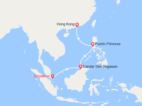 itinéraire croisière Asie : Singapour, Philippines, Chine