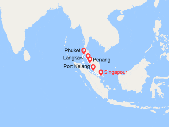 itin&eacute;raire croisi&egrave;re Asie : Singapour, Thaïlande et Malaisie 