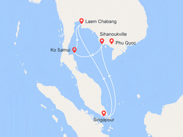 itinéraire croisière Asie : Singapour et Thaïlande