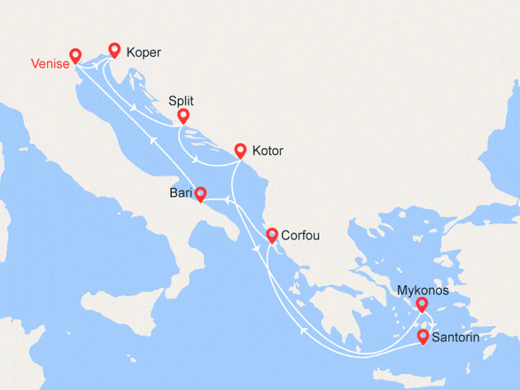 itinéraire croisière Iles grecques - Iles grecques : Slovenie, Croatie, Monténégro, Grèce