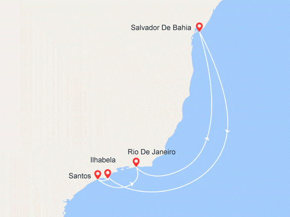itinéraire croisière Amérique du Sud : Sous le Soleil de Rio