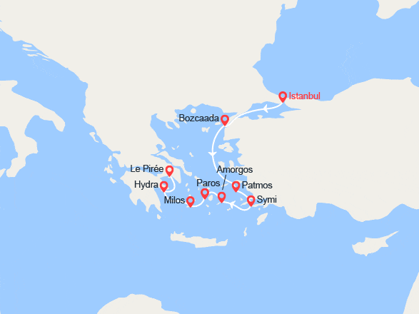 itin&eacute;raire croisi&egrave;re Iles grecques : Splendeurs antiques de mer Égée 