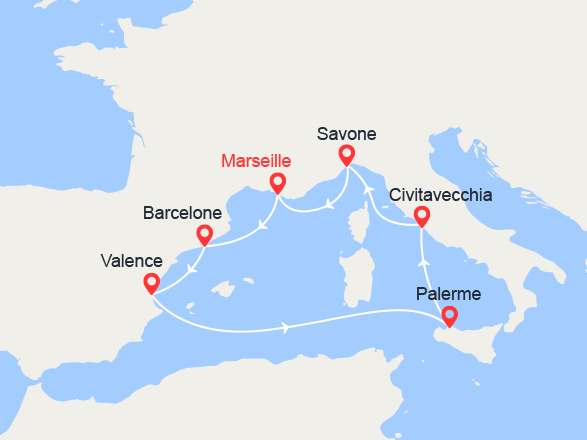 itinéraire croisière Iles Baléares : Splendeurs de la Méditerranée 