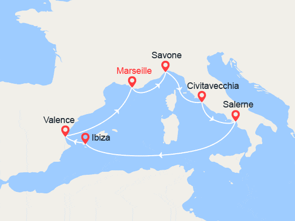 itinéraire croisière Iles Baléares : Splendeurs de la Méditerranée: Italie, Ibiza, Espagne
