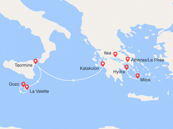 itinéraire croisière Méditerranée : Splendeurs de la Méditerranée occidentale