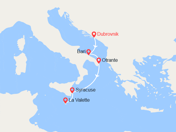 itin&eacute;raire croisi&egrave;re Méditerranée Orientale : Splendeurs méditerranéennes (DLV_PP) 