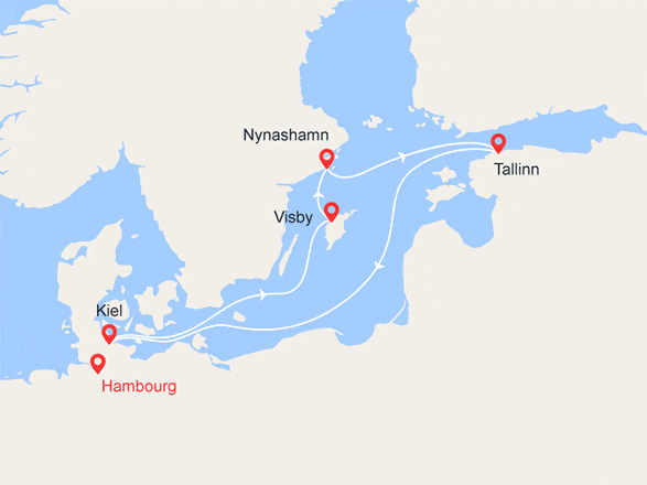itinéraire croisière Baltique : Suède et Estonie || Vols inclus