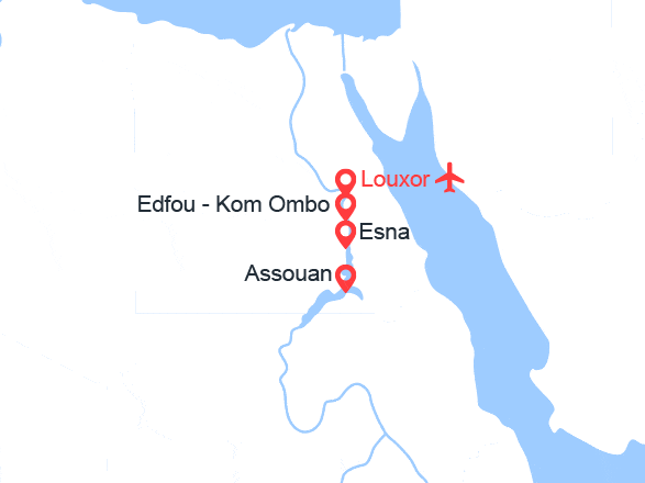 itin&eacute;raire croisi&egrave;re Nil : Sur le Nil : sur la terre des Pharaons 