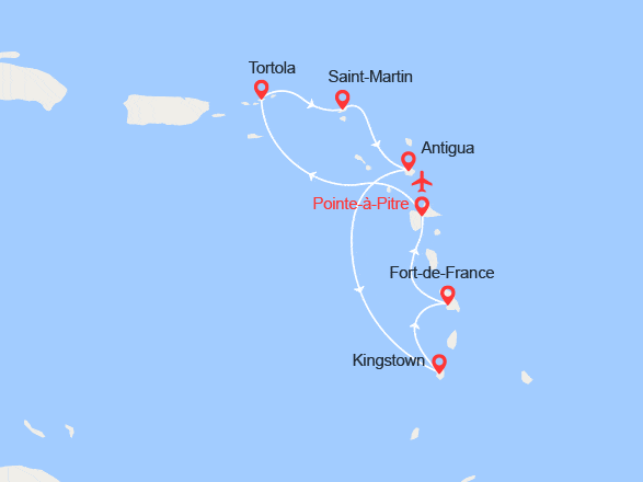 itinéraire croisière Caraïbes et Antilles : TARIFS EXCLUSIFS ! Antilles et Iles Vierges