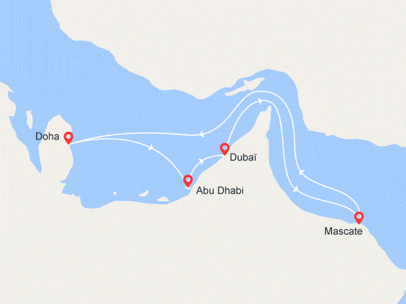 itinéraire croisière Moyen Orient : TARIFS EXCLUSIFS ! Les Mille et Une Nuits