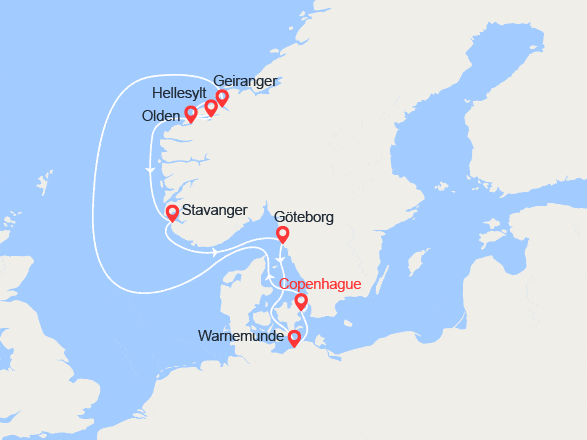 itinéraire croisière Fjords - Fjords : Terres des Vikings