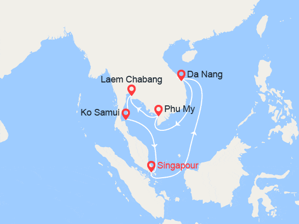 itinéraire croisière Asie : Thailande & Vietnam