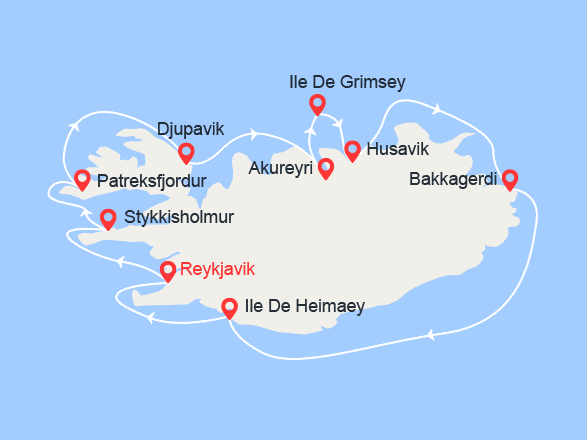 itinéraire croisière Islande - Islande : Tour d'Islande