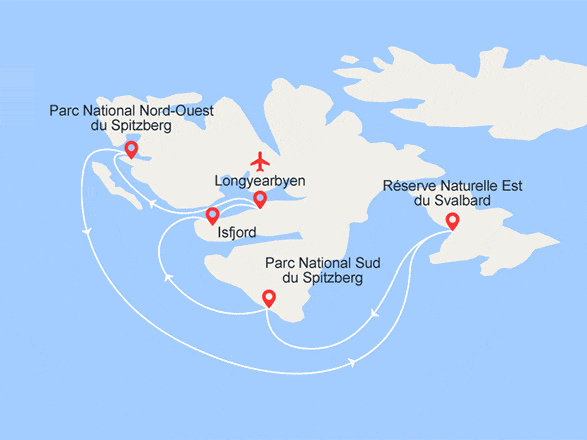 itinéraire croisière Europe du Nord : Tour du Spitzberg - Au Royaume de l'ours polaire