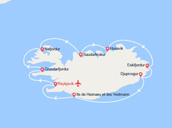 itinéraire croisière Islande : Toute Islande