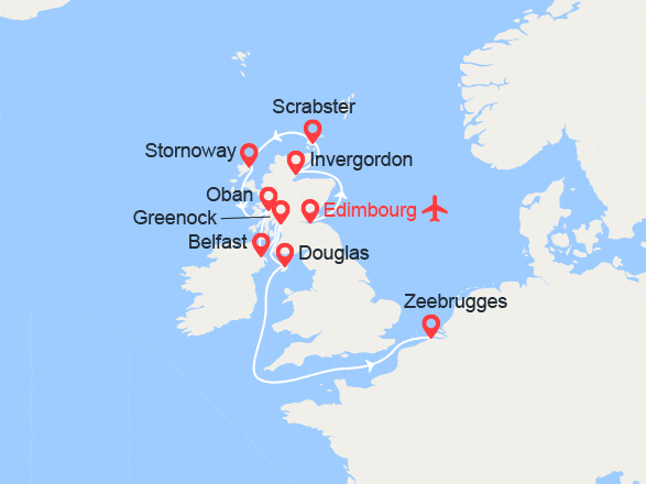 itinéraire croisière Iles Britanniques : Toute l'Ecosse
