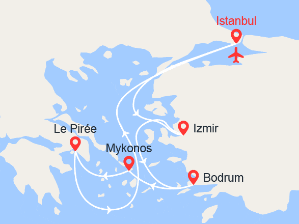 itinéraire croisière Iles grecques - Iles grecques : Turquie, Grèce