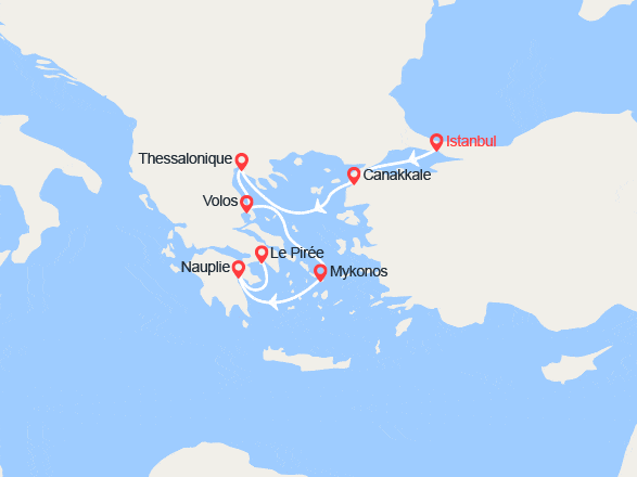 itinéraire croisière Méditerranée Orientale : Turquie, Grèce