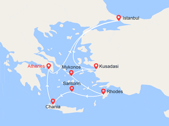 itinéraire croisière Méditerranée Orientale : Turquie, Grèce