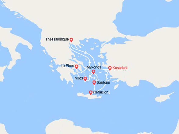 itinéraire croisière Méditerranée Orientale : Turquie, Îles Grecques, Grèce