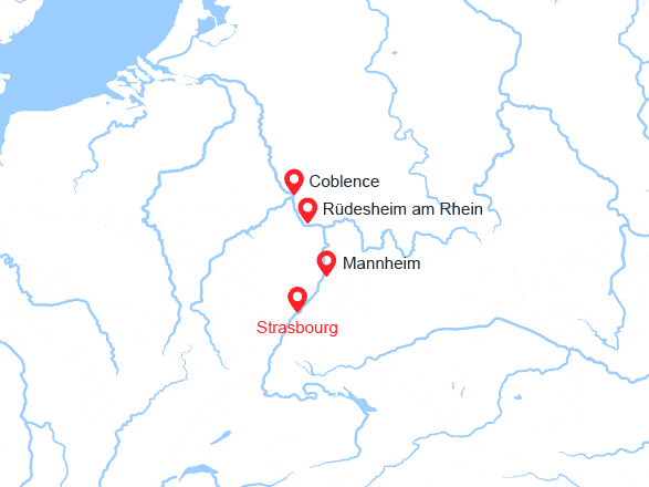 itin&eacute;raire croisi&egrave;re Rhin et ses affluents : Une croisière rythmée - Légendes, découvertes & boogie-woogie (SEH_NOVJAZ) 