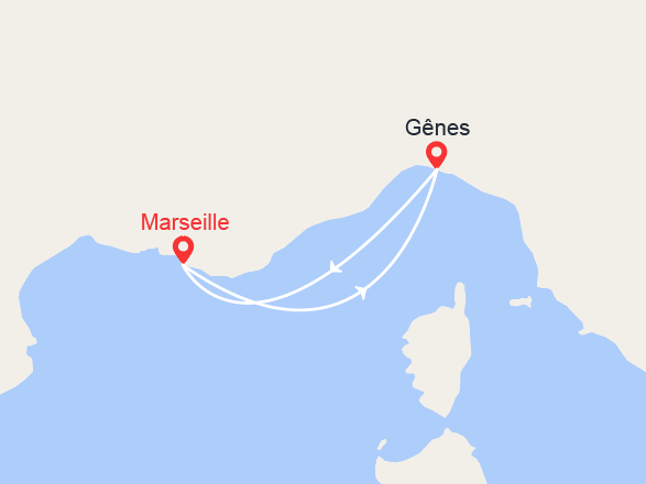 itinéraire croisière Méditerranée : Une nuit en croisière : de Marseille à Gênes 