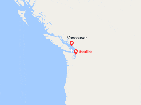itin&eacute;raire croisi&egrave;re Amérique du Nord : Une nuit sur la côte Pacifique : de Seattle à Vancouver 