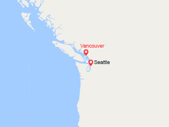 itin&eacute;raire croisi&egrave;re Amérique du Nord : Une nuit sur la côte Pacifique : de Vancouver à Seattle 
