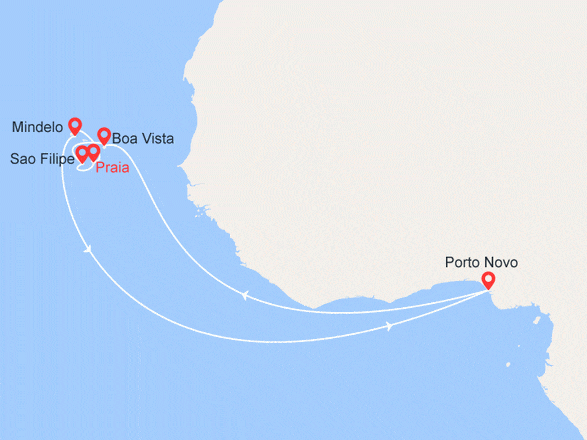 itinéraire croisière Afrique : VOILIER : Les îles du Cap Vert