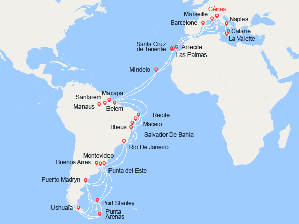 itinéraire croisière Amérique du Sud : Voyage au bout du monde : Rendez-vous en Patagonie