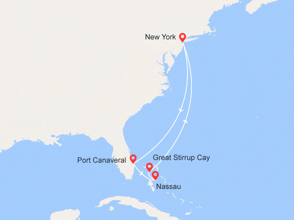 itinéraire croisière Caraïbes et Antilles : Voyage aux Bahamas