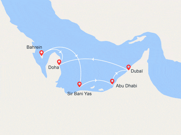 itinéraire croisière Moyen Orient : Voyage dans le Golfe Persique