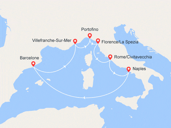 itinéraire croisière Méditerranée : Voyage en Méditerranée