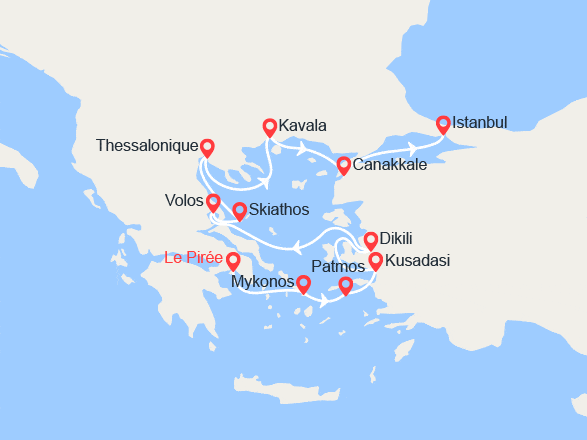 itinéraire croisière Méditerranée Orientale : Voyage entre l'Orient et l'Occident