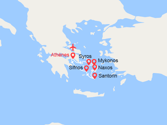itinéraire croisière Iles grecques : Yachting en Grèce, trésors cachés des Cyclades