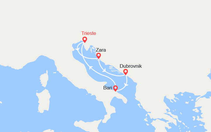 itinéraire croisière Mediterraneo Orientale : Croazia : Zara, Dubrovnik