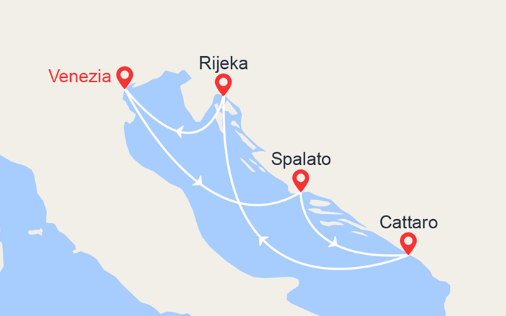 itinéraire croisière Mediterraneo Orientale : Croazia, Montenegro 