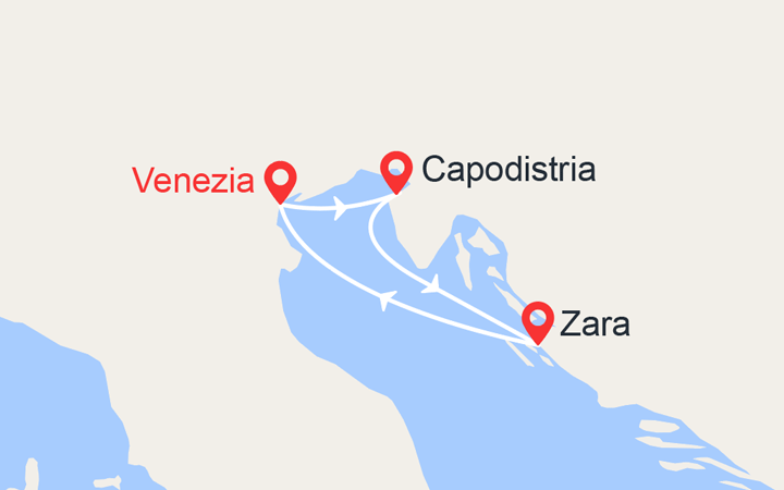 itinéraire croisière Mediterraneo Orientale - Croazia - Adriatico : Croazia: Zara, Koper 