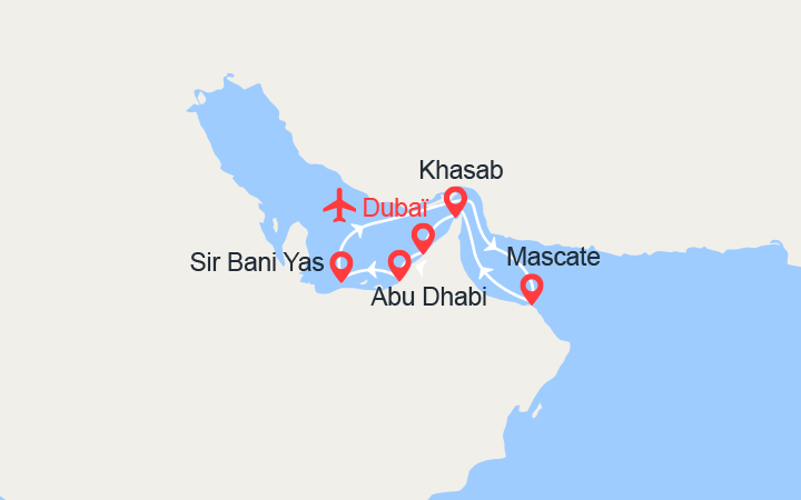 itinéraire croisière Medio Oriente : Emirati Arabi e Oman 