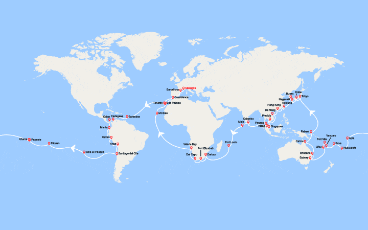 Scali Giro del Mondo 2026 da Marsiglia 