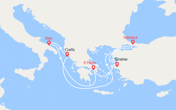 itinéraire croisière Mediterraneo Orientale : Grecia e Turchia 